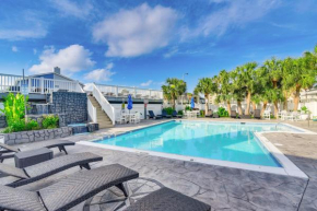 Balcony and Community Pool Deck Condo in Galveston
